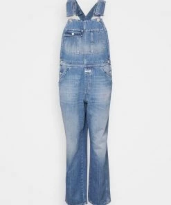 CLOSED DUNGAREE Salopette Mid Blue Femme - Pantalon Salopette Décontracté